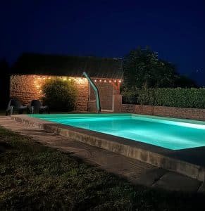 Night swimming pool